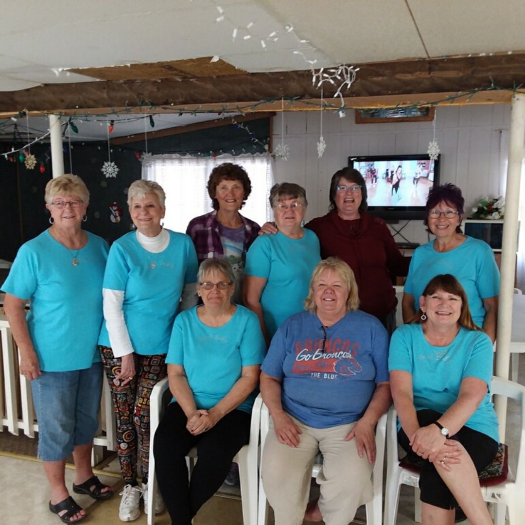 Residents enjoying community activities at Burrwood